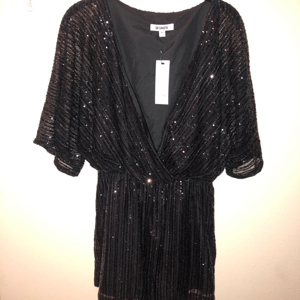 Sequin Black Romper